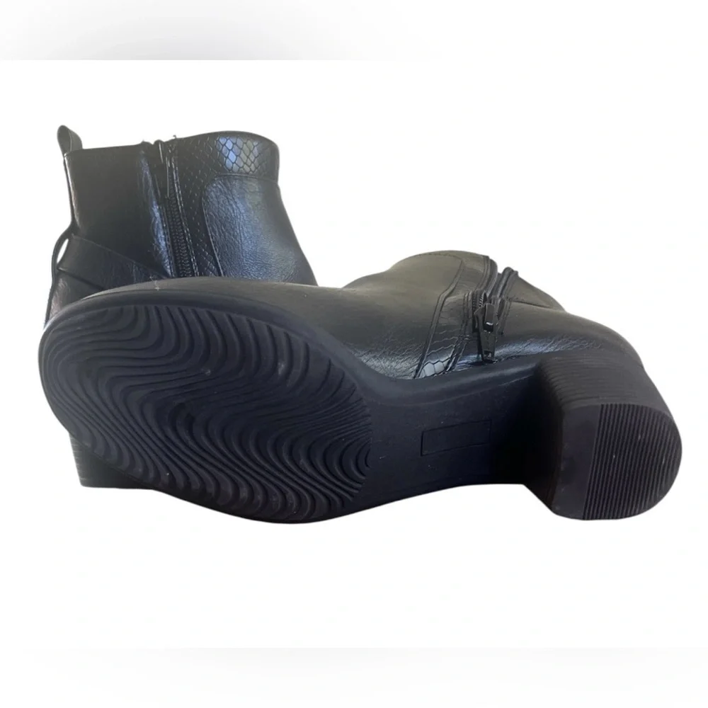 Classic Black Ankle Boots with Buckle Detail